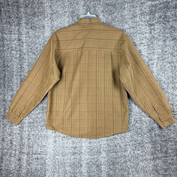 REI Mens S Brown Grid Button Down Shirt Long Sleeve Rayon Blend Utility Gorpcore - Picture 6 of 16